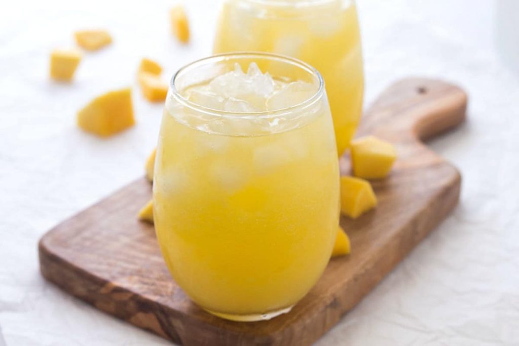 рецепты детокс воды - вкусная освежающая вода с манго, киви и базиликом